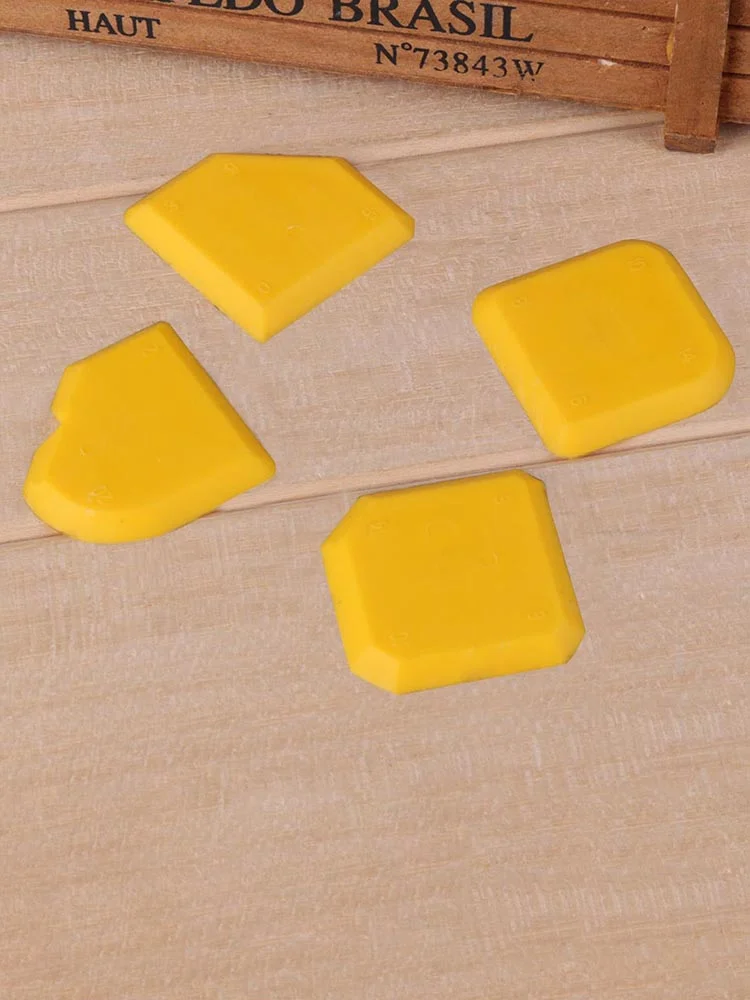 4pcs Yellow Grout Finishing Tool Easy Clean TPU Portable for Biulding Decoration