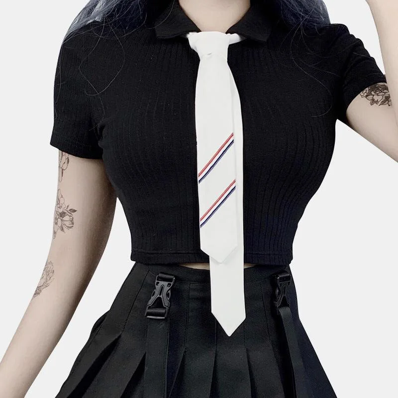 Necktie Crop Navel Top