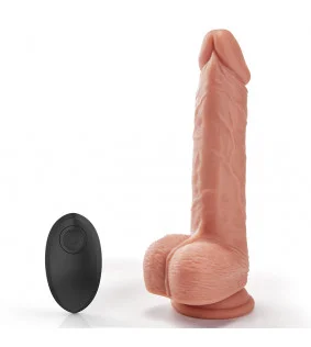10 Vibration 3CM Telescopic Realistic Penis Dildo