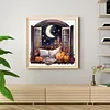uk.everydayedeals (Limited Stock)Cross Stitch - 11ct Stamped - Paysages &agrave; l'ext&eacute;rieur de la fen&ecirc;tre d'automne (60*60cm)