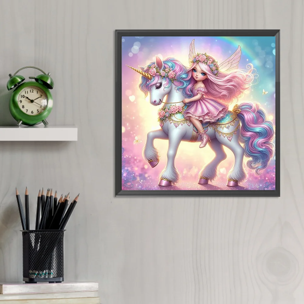 Diamond Painting - Full Round Drill - Angel Girl(Canvas|30*30cm)