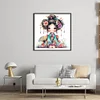 Cartoon Japanese Geisha-11CT Stamped Cross Stitch 40*40cm