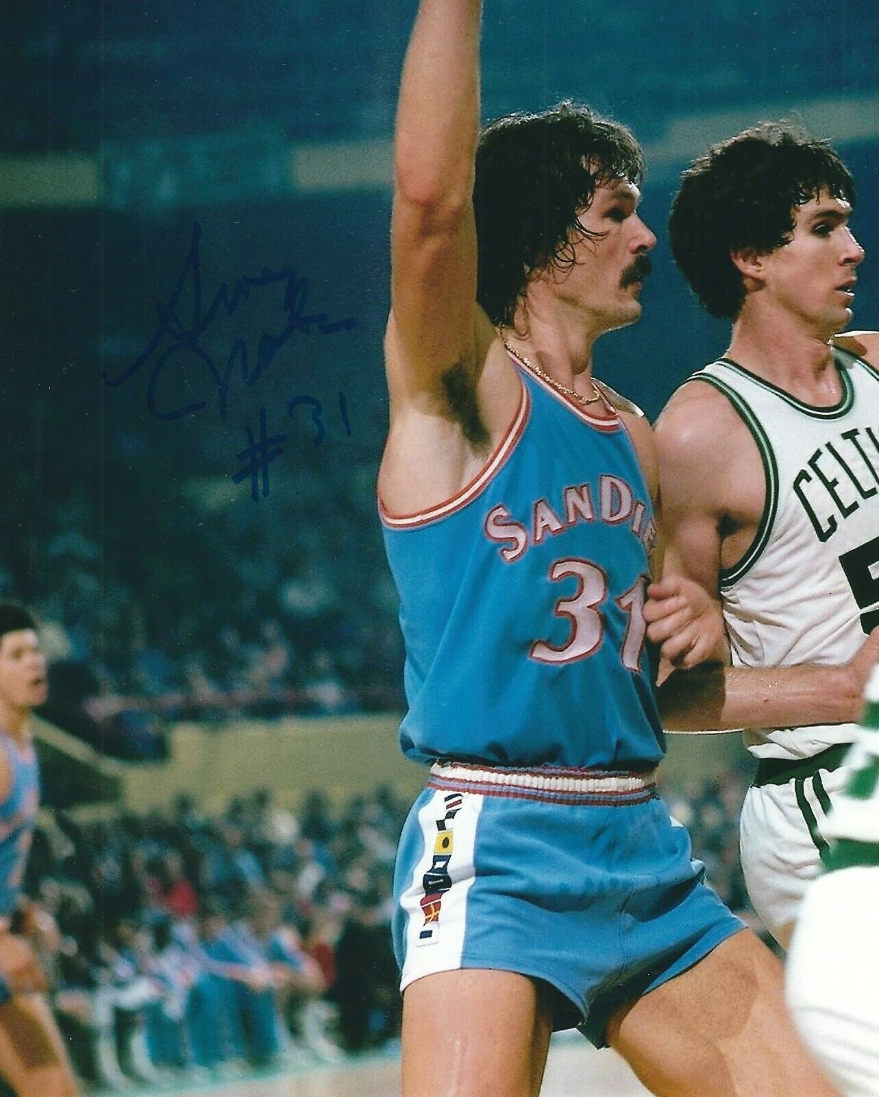 Signed 8x10 SWEN NATER San Diego Clippers Autographed Photo Poster painting w/COA