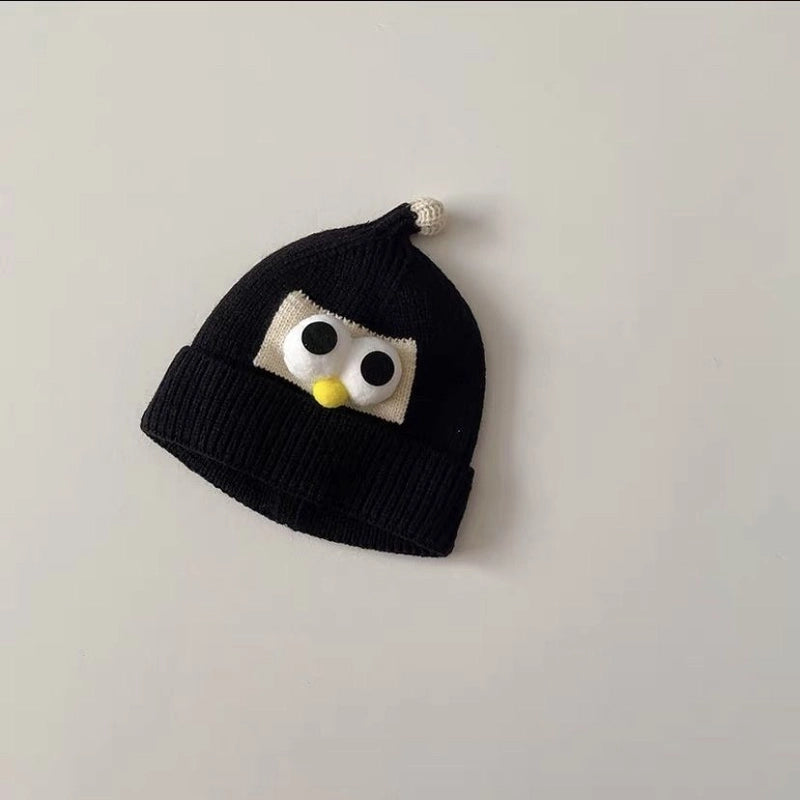 Baby Hat Autumn And Winter Boys And Girls Baby Knitted Wool Hat Cute Super Cute Baby Big Eyes Pullover Cap Trendy