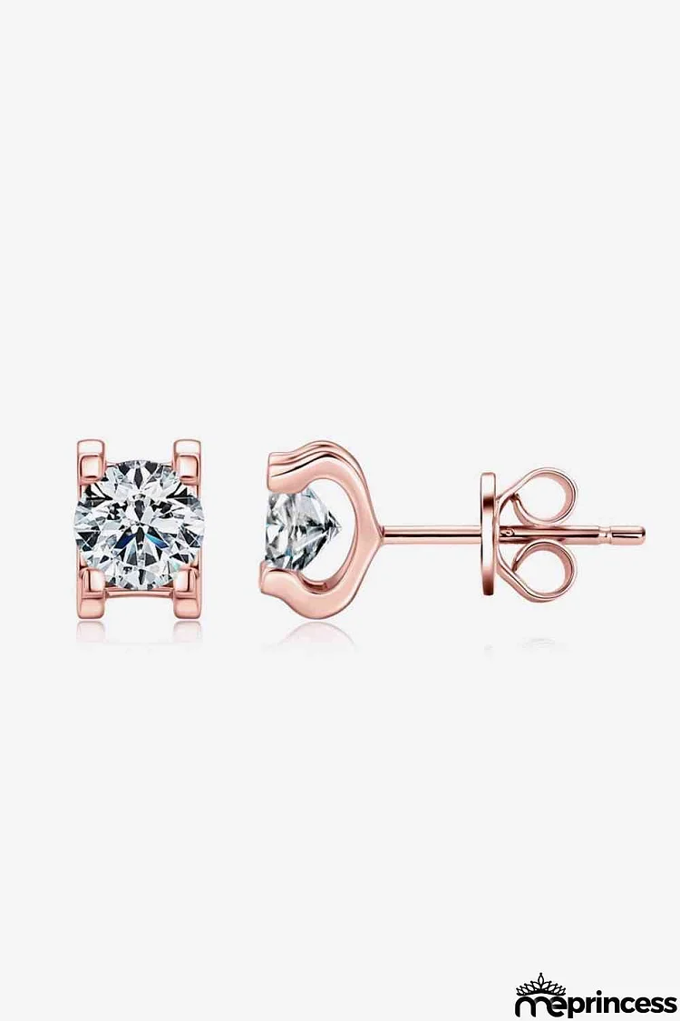 Moissanite 925 Sterling Silver Stud Earrings