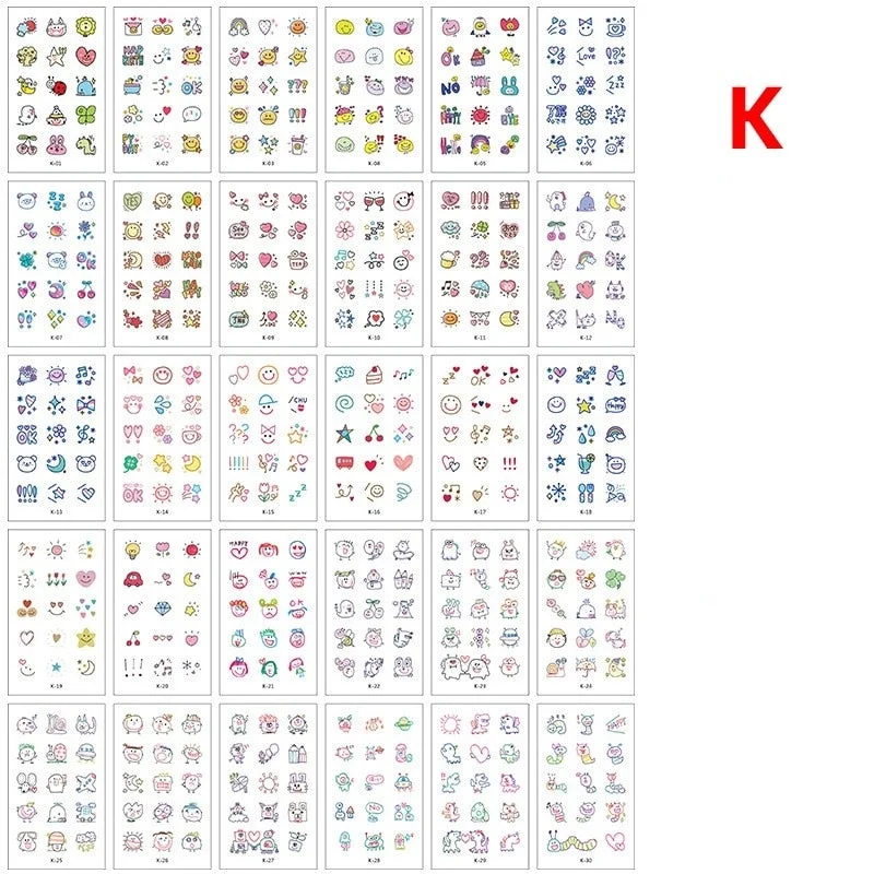 30pcs Ankle Black Line Body Art Flash Fake Waterproof Temporary Tattoos Women Arm Leg Chest Tatto Stickers Custom Flower Tatoos