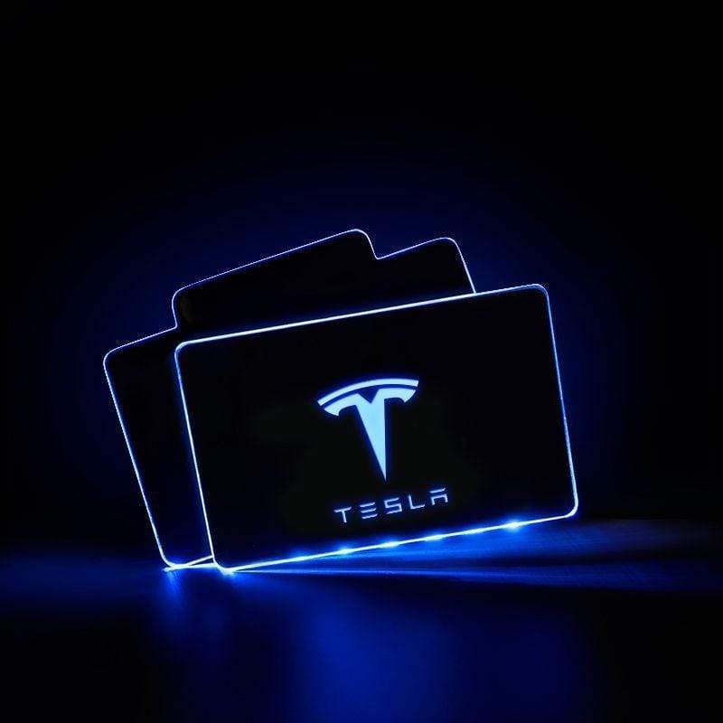 Tesla Acrylic LED Car Floor Mat For Tesla Atmosphere Light With RF Remote Control Car Interior Light Decoration voiturehub dxncar