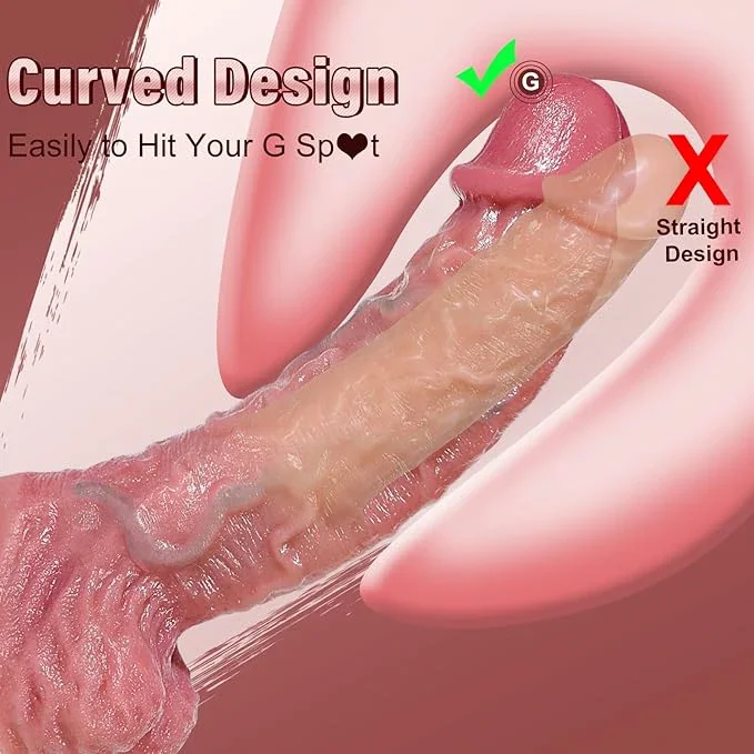 Realistic Huge Dildo Sex Toys - 9" Thrusting Thick Dildos for G Spot Anal Stimulation, Sex Machine Remote Control Vibrator, Adult Toys with 10 Thrusting & 10 Vibration Modes, Fake Penis for Couples