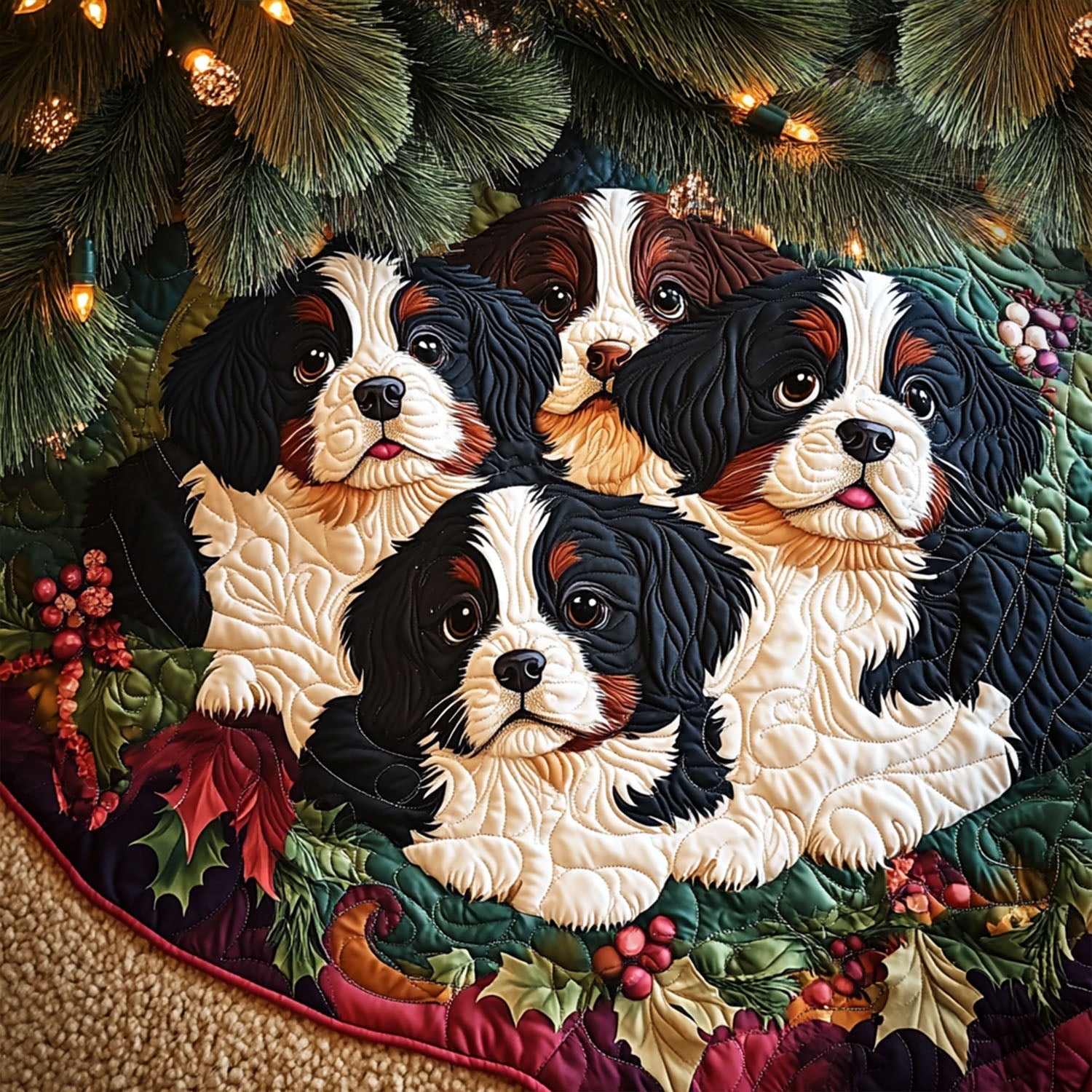 Alpine Dreamer Quilted Christmas Tree Skirt NCU0PT2583