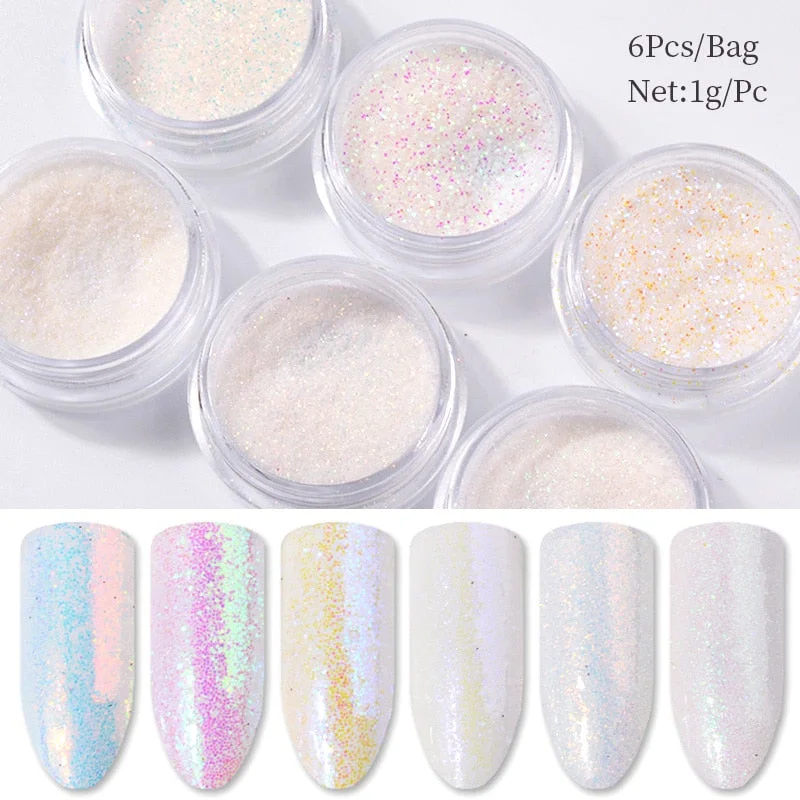 Fluorescent Nail Powder Neon Pigment Powder Nail Glitter Ombre Chrome Dust Gel Polish For 3D Nail Art Decoration-Nail Inspo