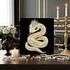 DIY Pearl Painting Snake for Home Wall Decor with Frame(30x30cm)