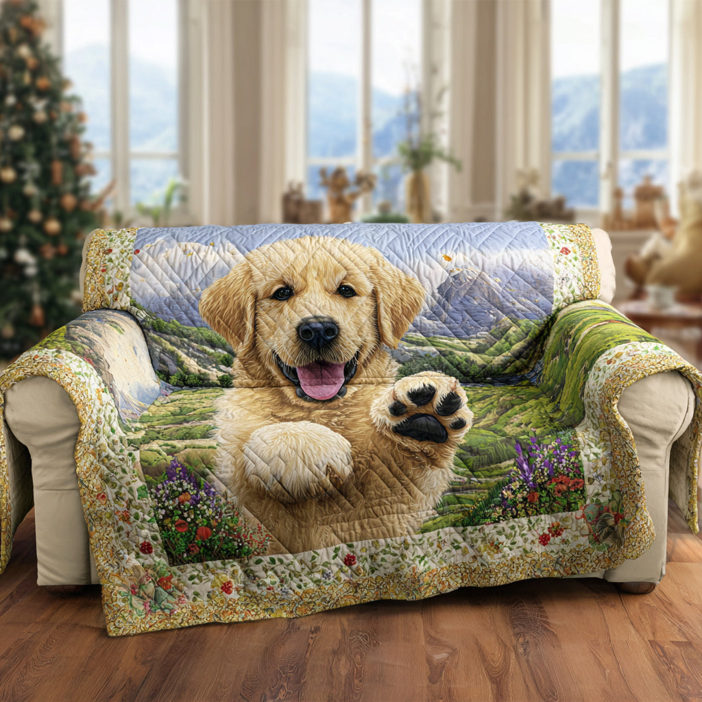 Summit Golden Retriever Quilted Sofa Cover NCU0HH1637 everthome