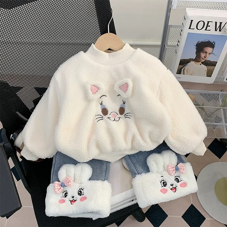 超人気 動物柄 裏起毛 パーカー+パンツ 2点セットアップ
