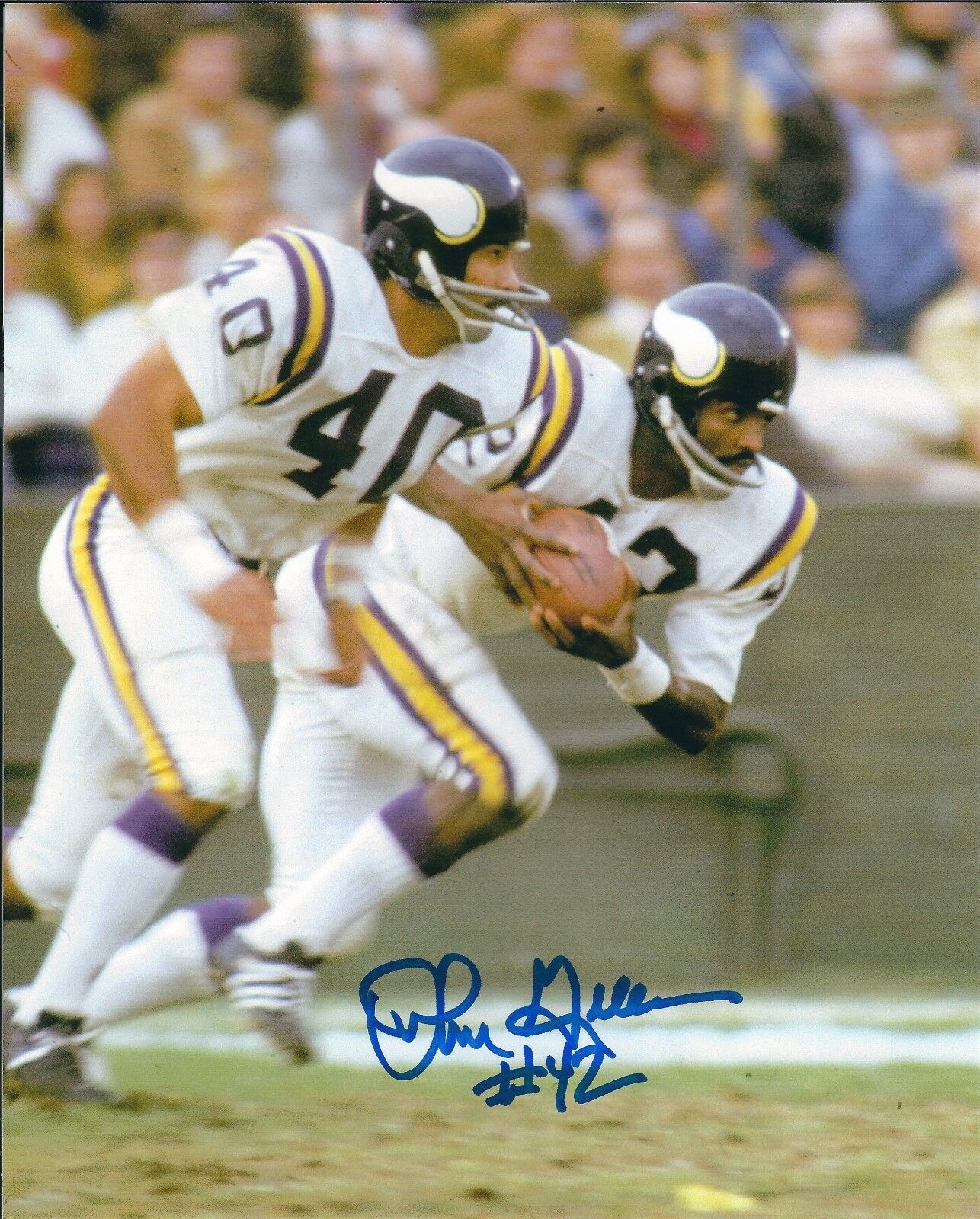 Autographed JOHN GILLIAM Minnesota Vikings 8x10 Photo Poster painting w/COA