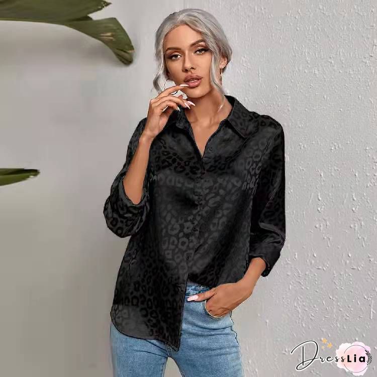 Vintage&nbsp;Printed Color Long Sleeve Shirt