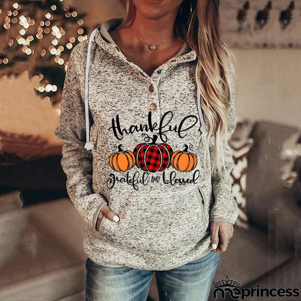 Halloween Abstract 3d Print Button Hoodies for Women