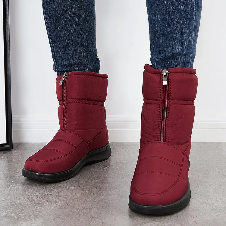 Waterproof Winter Snow Boots Warm Fur Lining Booties