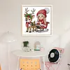 Elk Sled Girl-14CT Stamped Cross Stitch 31*31cm/12.2*12.2in