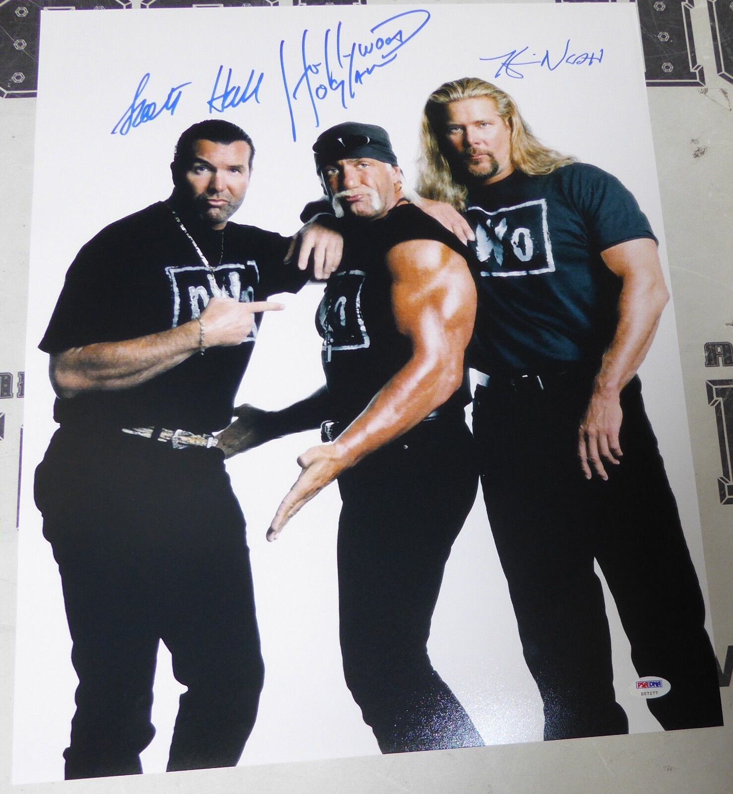 Hulk Hogan Kevin Nash Scott Hall Signed NWO 16x20 Photo Poster painting PSA/DNA WWE WCW Picture