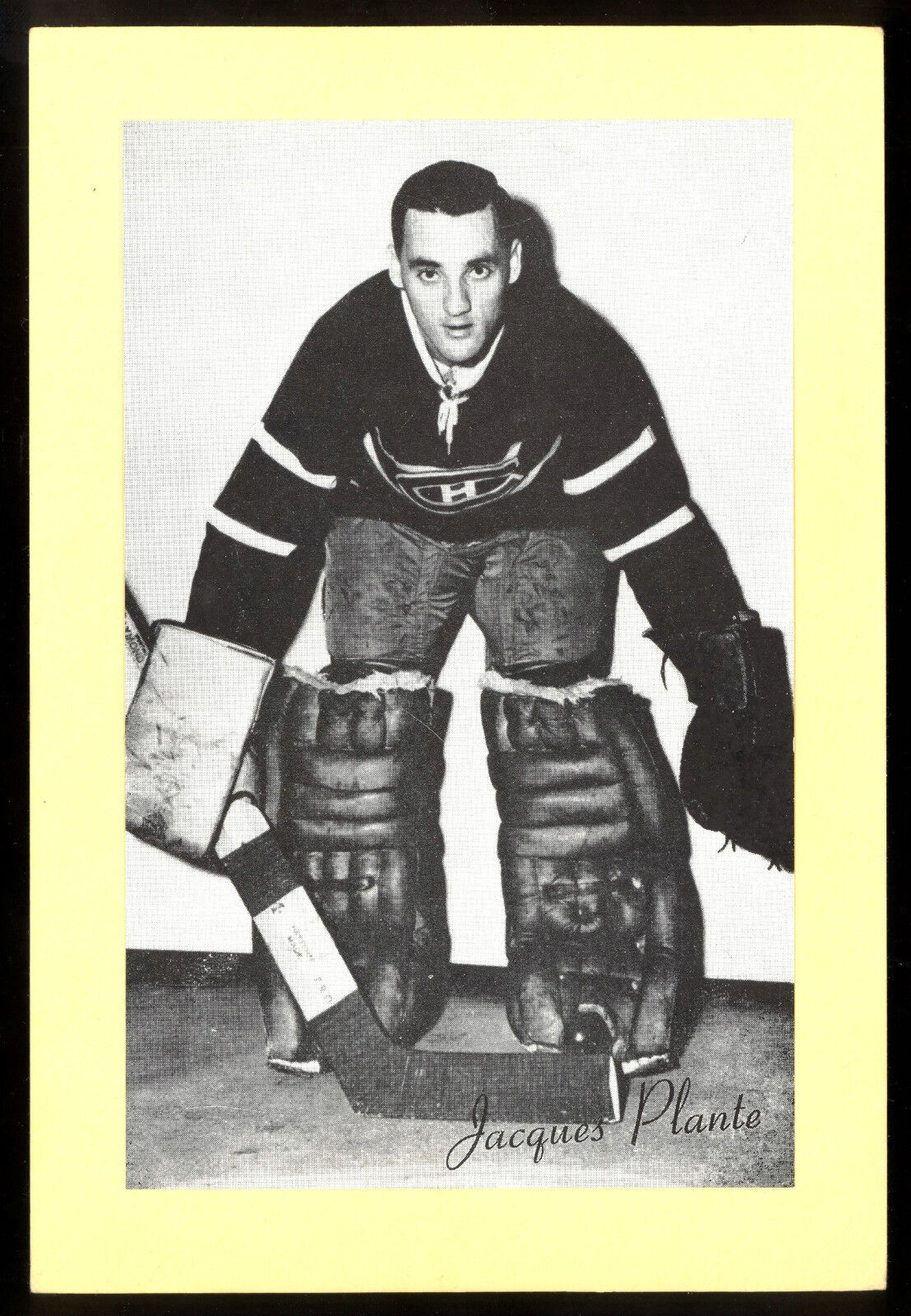 1945-1964 BEEHIVE GROUP 2 JACQUES PLANTE MONTREAL CANADIENS HOCKEY Photo Poster painting