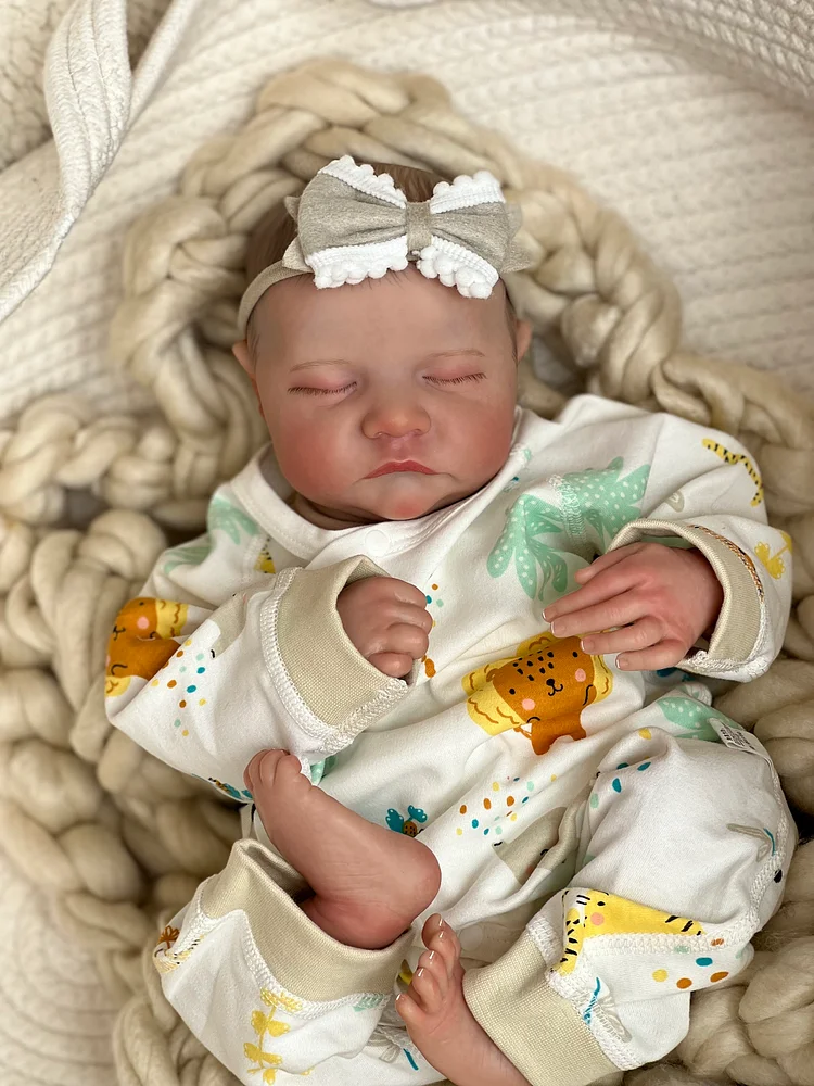 20"  Truly Reborn Baby Boy Newborn Sleeping Doll with Heartbeat and Sound