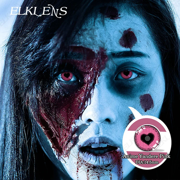 Halloween Eye Pink Cosplay Contact Lenses