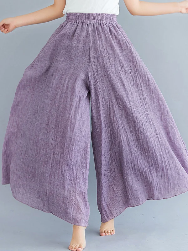 8 Colors Linen Super Loose Wide-Leg Casual Pants