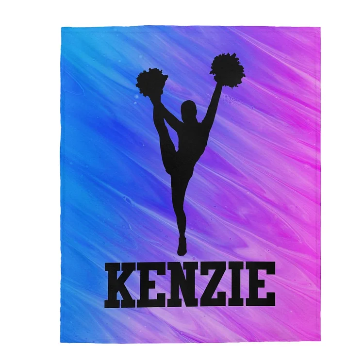 Personalized Girls Cheer Blanket[personalized name blankets][custom name blankets]