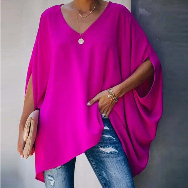 Temperament Short Sleeve Plain Top