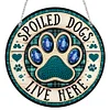 Diamond Painting Spoiled Dog Suncatcher Pendant For Window Door Garden Decor