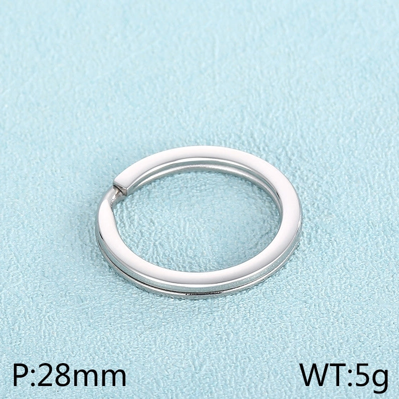1 Piece Stainless Steel 18K Gold Plated Round