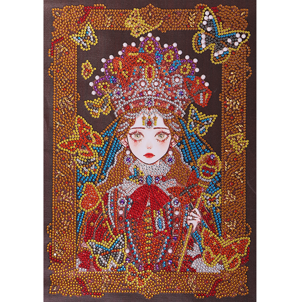 

30*40CM - Special Shaped Diamond Painting - Divination Girl, 501 Original