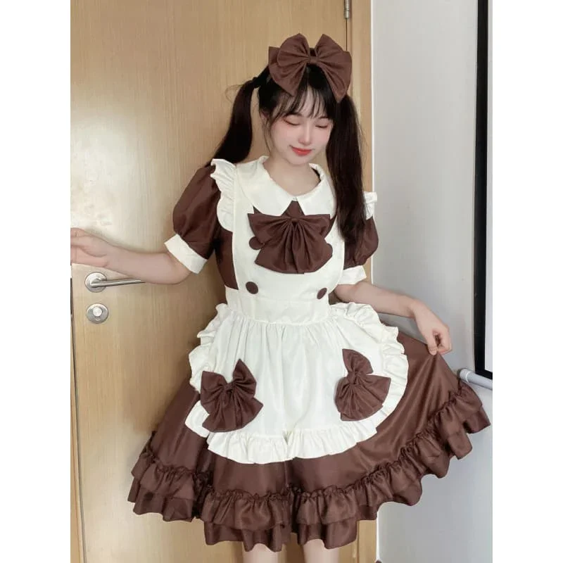 Kawaii Harajuku Chocolate Maid Bow Lolita Dress ON19