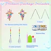 2pcs Flower Cross Diamond Painting Double-sided Crystal Window Suncatcher Craft Set Birthday Gifts Home Garden Decor Hanging Kit