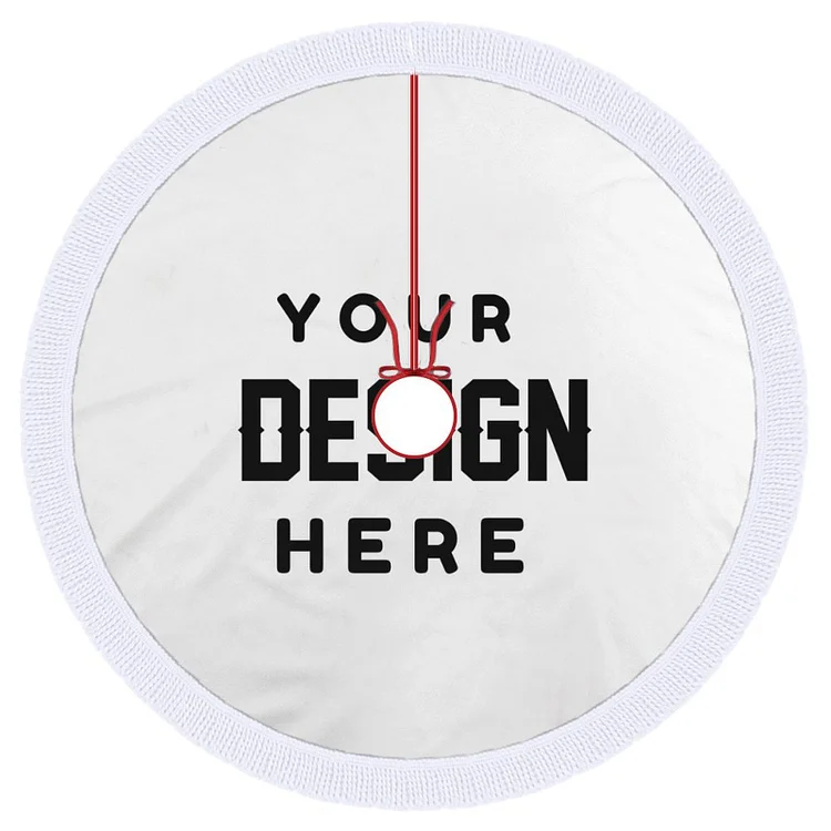 Personalized Christmas Tree Skirt-Tassel Trim, Single-Sided Printing