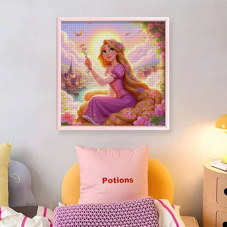 Huacan Brand】Disney'S Rapunzel In The Sun 11CT Stamped