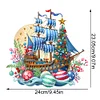 >SALE<Acrylic Special Shape Christmas Sailboat Diamond Painting Tabletop Ornaments