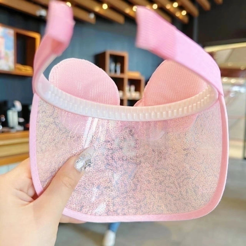 Kid’s Cartoon Style Bow Knot Sequins Sun Hat