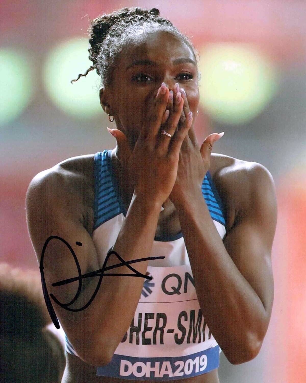 Dina ASHER-SMITH British Sprinter Autograph 2019 Signed 10x8 Photo Poster painting 3 AFTAL COA