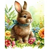 Diamond Painting-DIY Full Round Drill Flowering Rabbit(40*50CM)