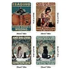 4PCS Girl and Cat - Vintage Metal Signs Set - 20*30cm/30*40cm