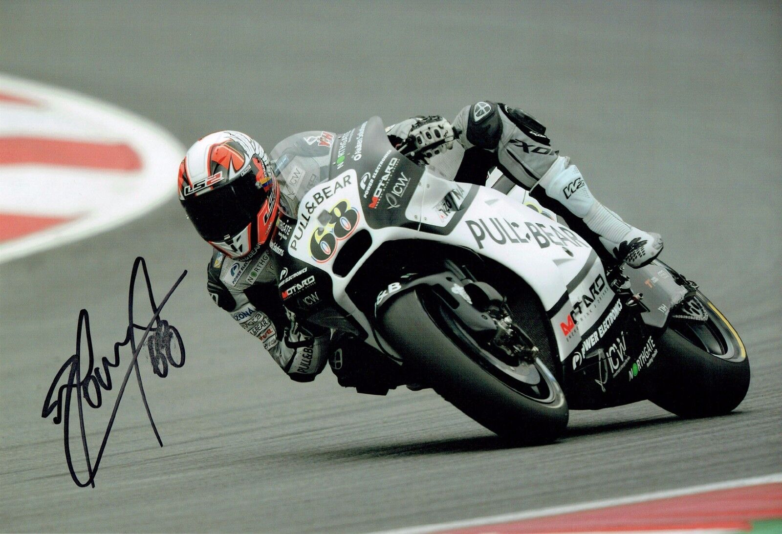 Yonny HERNANDEZ SIGNED Aspar Team MOTOGP Rider 12x8 Autograph Photo Poster painting AFTAL COA