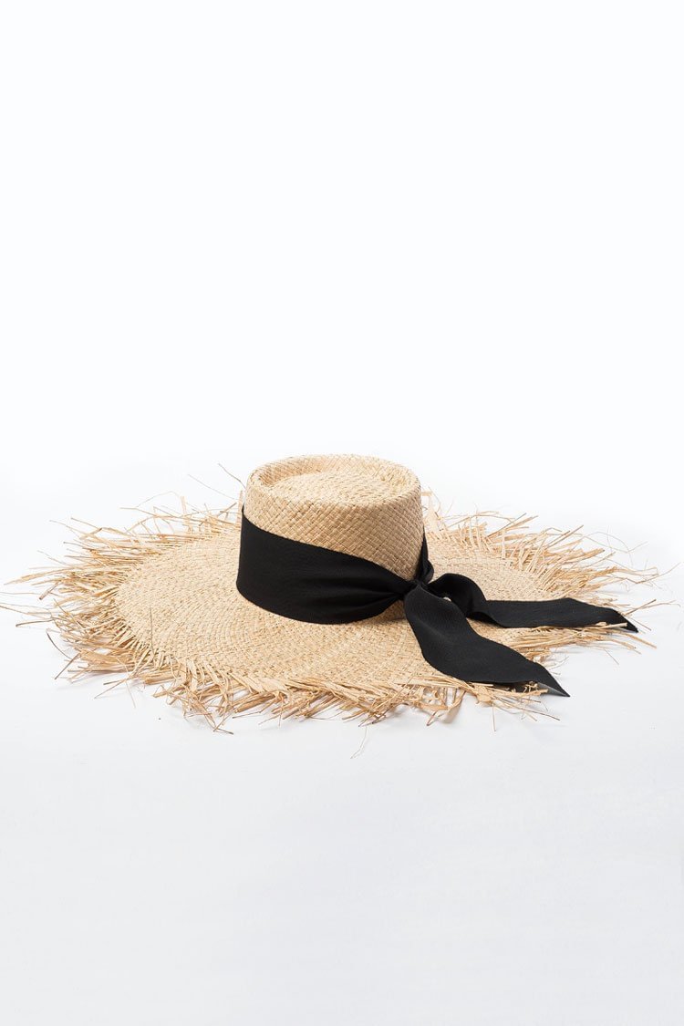 Frayed Trim Beach Straw Sun Hat - Shop Trendy Women's Clothing | LoverChic