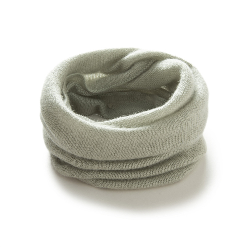 100% Cashmere Plain Collar Scarf  REAL SILK LIFE