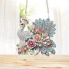 (US Local)Acrylic Special Shape Peacock 5D DIY Diamond Painting Dots Pendant for Window