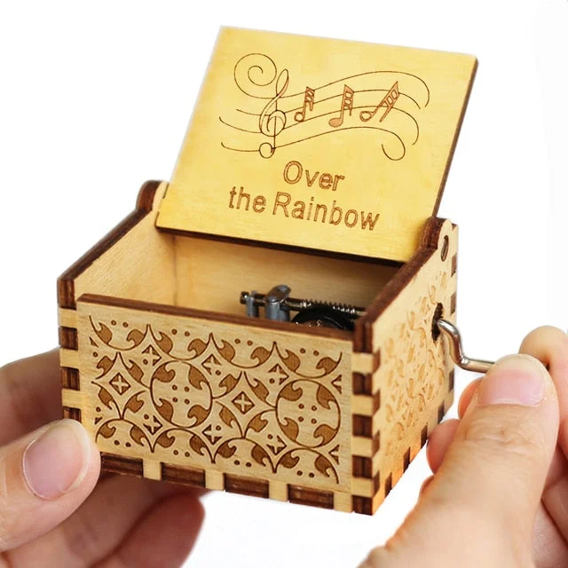 Merry Christmas Various Movie Anime Themes Music Boxes Wooden Hand Crank Birthday Gift New Year's Gift Home Decor