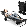 2-in-1 Wagons Carts Foldable 440lbs Capacity Folding Chair Cart with All-Terrain Wheels Beach Wagon for  Sports Garden Camping