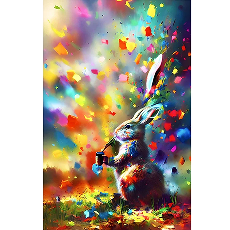 Rabbit 40*60CM (Canvas) Full Round Drill Diamond Painting gbfke