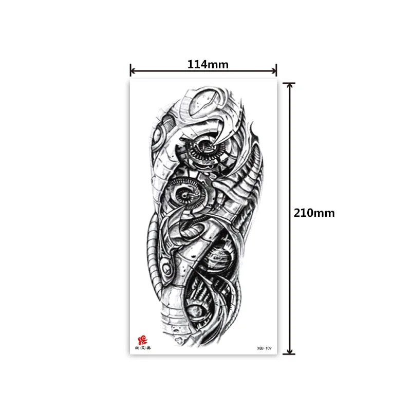 Half-arm waterproof tattoo stickers arm fierce wolf head animal arm lasting cross-border European and American tattoo stickers