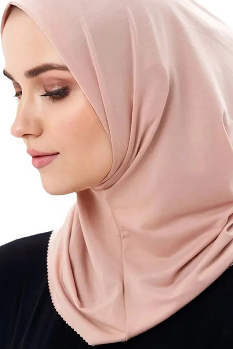 Simple Ice Silk Fabric Head Cover Sunshade Headscarf
